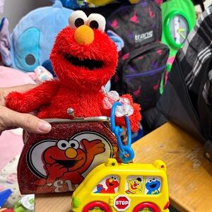 Sesame Street Elmo Plush with Red and Yellow Toy